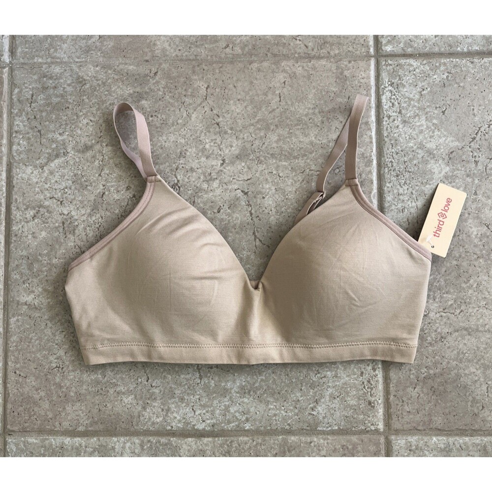 Third Love Beige Adjustable Lightly Padded Comfort Bra Wireless Size XL NWT